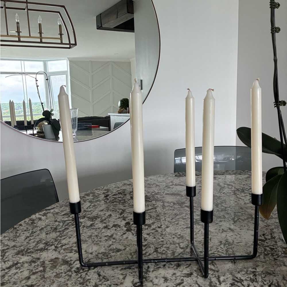 Modern Black Candle Holder